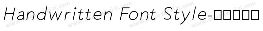 Handwritten Font Style字体转换